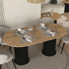 Τραπέζι Bohema Megapap χρώμα μαύρο - sepet oak 180x90x77,7εκ. Τραπέζι Bohema Megapap χρώμα μαύρο - sepet oak 180x90x77,7εκ.