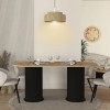 Τραπέζι Bohema Megapap χρώμα μαύρο - sepet oak 180x90x77,7εκ. Τραπέζι Bohema Megapap χρώμα μαύρο - sepet oak 180x90x77,7εκ.