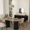 Τραπέζι Bohema Megapap χρώμα μαύρο - sepet oak 180x90x77,7εκ. Τραπέζι Bohema Megapap χρώμα μαύρο - sepet oak 180x90x77,7εκ.