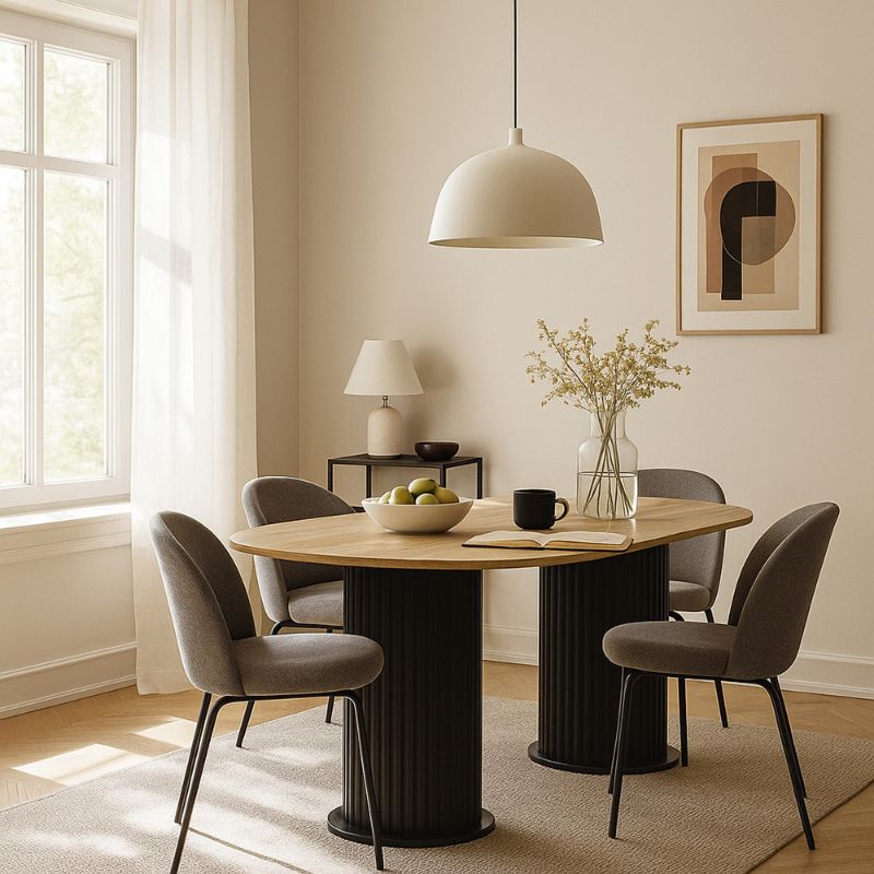 Τραπέζι Bohema Megapap χρώμα μαύρο - sepet oak 180x90x77,7εκ. Τραπέζι Bohema Megapap χρώμα μαύρο - sepet oak 180x90x77,7εκ.