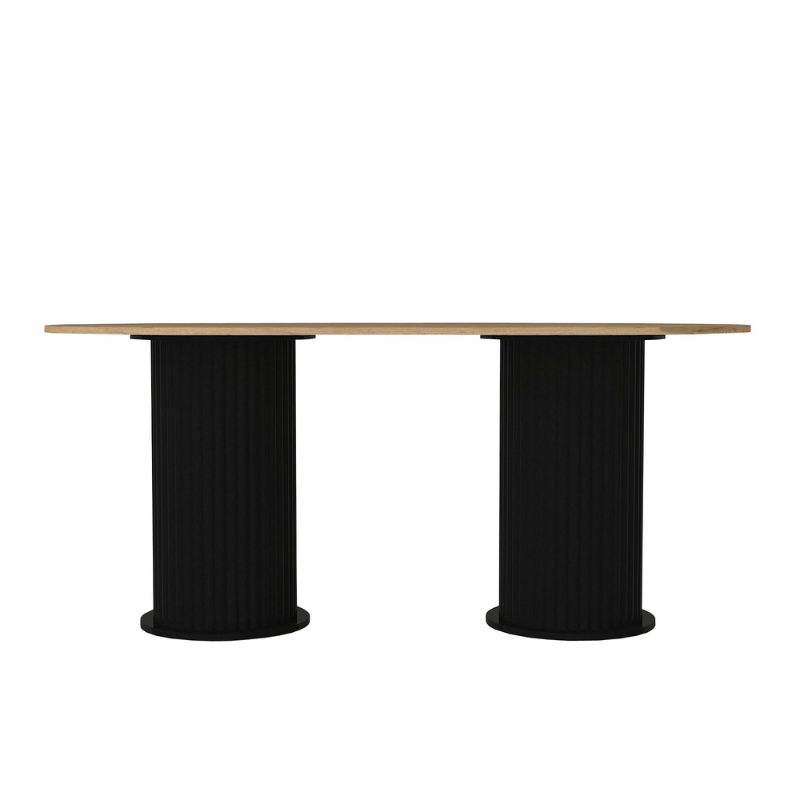 Τραπέζι Bohema Megapap χρώμα μαύρο - sepet oak 180x90x77,7εκ. Τραπέζι Bohema Megapap χρώμα μαύρο - sepet oak 180x90x77,7εκ.