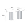 Τραπέζι Bohema Megapap χρώμα μαύρο - sepet oak 180x90x77,7εκ. Τραπέζι Bohema Megapap χρώμα μαύρο - sepet oak 180x90x77,7εκ.