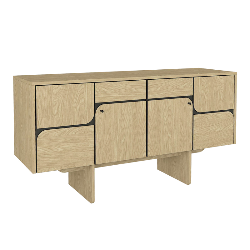 Μπουφές Lava Megapap χρώμα rota oak - ανθρακί 150x44,6x76εκ. Μπουφές Lava Megapap χρώμα rota oak - ανθρακί 150x44,6x76εκ.