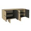 Μπουφές Lava Megapap χρώμα rota oak - ανθρακί 150x44,6x76εκ. Μπουφές Lava Megapap χρώμα rota oak - ανθρακί 150x44,6x76εκ.