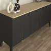 Μπουφές Pedro Megapap χρώμα ανθρακί - rota oak 150x45x75εκ. Μπουφές Pedro Megapap χρώμα ανθρακί - rota oak 150x45x75εκ.