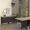 Μπουφές Pedro Megapap χρώμα ανθρακί - rota oak 150x45x75εκ. Μπουφές Pedro Megapap χρώμα ανθρακί - rota oak 150x45x75εκ.
