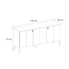 Μπουφές Pedro Megapap χρώμα ανθρακί - rota oak 150x45x75εκ. Μπουφές Pedro Megapap χρώμα ανθρακί - rota oak 150x45x75εκ.