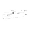 Έπιπλο τηλεόρασης επιτοίχιο Espanse Megapap χρώμα sapphire oak 241,8x31,7x30εκ. Έπιπλο τηλεόρασης επιτοίχιο Espanse Megapap χρώμα sapphire oak 241,8x31,7x30εκ.