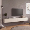 Έπιπλο τηλεόρασης επιτοίχιο Espanse Megapap χρώμα sandstone 241,8x31,7x30εκ.