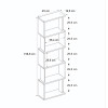 Βιβλιοθήκη Alvina Megapap χρώμα γκρι σκυροδέματος 45x19,6x158,8εκ.