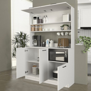 Έπιπλο κουζίνας Tuco 3 Megapap χρώμα λευκό 123,8x40x180εκ. Έπιπλο κουζίνας Tuco 3 Megapap χρώμα λευκό 123,8x40x180εκ.