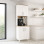 Έπιπλο κουζίνας Kalira 2 Megapap χρώμα λευκό - rota oak 60x40x196εκ.