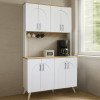 Έπιπλο κουζίνας Kalira 4 Megapap χρώμα λευκό - rota oak 120x40x196εκ. Έπιπλο κουζίνας Kalira 4 Megapap χρώμα λευκό - rota oak 120x40x196εκ.