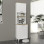 Έπιπλο κουζίνας Potter 1 Megapap χρώμα λευκό - rota oak 53,4x39,6x196,1εκ.