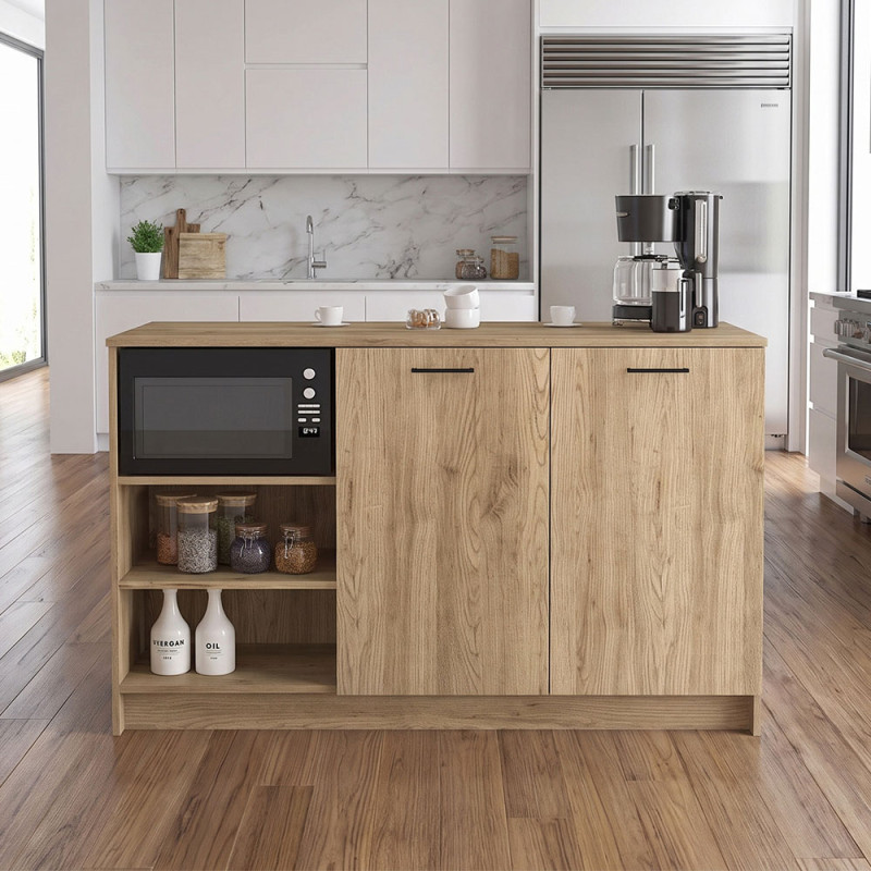 Τραπέζι - Πάγκος κουζίνας Peres Megapap χρώμα sepet oak 150x70x91,8εκ. Τραπέζι - Πάγκος κουζίνας Peres Megapap χρώμα sepet oak 150x70x91,8εκ.