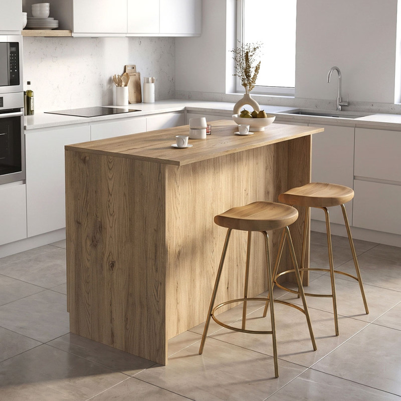 Τραπέζι - Πάγκος κουζίνας Peres Megapap χρώμα sepet oak 150x70x91,8εκ. Τραπέζι - Πάγκος κουζίνας Peres Megapap χρώμα sepet oak 150x70x91,8εκ.