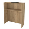 Γραφείο υποδοχής - reception Hola Megapap χρώμα sepet oak - ανθρακί 93,6x45,2x110,3εκ. Γραφείο υποδοχής - reception Hola Megapap χρώμα sepet oak - ανθρακί 93,6x45,2x110,3εκ.