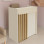 Γραφείο υποδοχής - reception Karibu Megapap με LED χρώμα sandstone - sepet oak 90x40x100εκ.