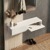 Έπιπλο εισόδου Elois Megapap χρώμα λευκό - sepet oak 96,6x26,8x195,5εκ.