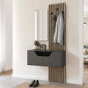 Έπιπλο εισόδου Naro Megapap χρώμα ανθρακί - sepet oak 90x35x204,2εκ. Έπιπλο εισόδου Naro Megapap χρώμα ανθρακί - sepet oak 90x35x204,2εκ.