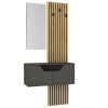 Έπιπλο εισόδου Naro Megapap χρώμα ανθρακί - sepet oak 90x35x204,2εκ. Έπιπλο εισόδου Naro Megapap χρώμα ανθρακί - sepet oak 90x35x204,2εκ.