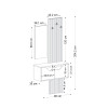 Έπιπλο εισόδου Naro Megapap χρώμα ανθρακί - sepet oak 90x35x204,2εκ. Έπιπλο εισόδου Naro Megapap χρώμα ανθρακί - sepet oak 90x35x204,2εκ.