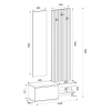 Έπιπλο εισόδου Dumont Megapap χρώμα ανθρακί - sepet oak 104,8x35x198εκ.