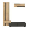 Σύνθεση τηλεόρασης Rosaline Megapap χρώμα ανθρακί - sepet oak 183x31,3x196,9εκ. Σύνθεση τηλεόρασης Rosaline Megapap χρώμα ανθρακί - sepet oak 183x31,3x196,9εκ.