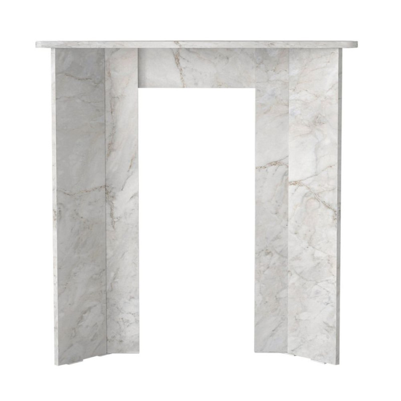Κονσόλα Mara Megapap χρώμα λευκό εφέ μαρμάρου 90x29,6x91,8εκ.