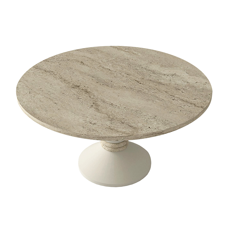 Τραπεζάκι σαλονιού Lepper Megapap χρώμα travertine - sandstone Ø75x39,8εκ. Τραπεζάκι σαλονιού Lepper Megapap χρώμα travertine - sandstone Ø75x39,8εκ.