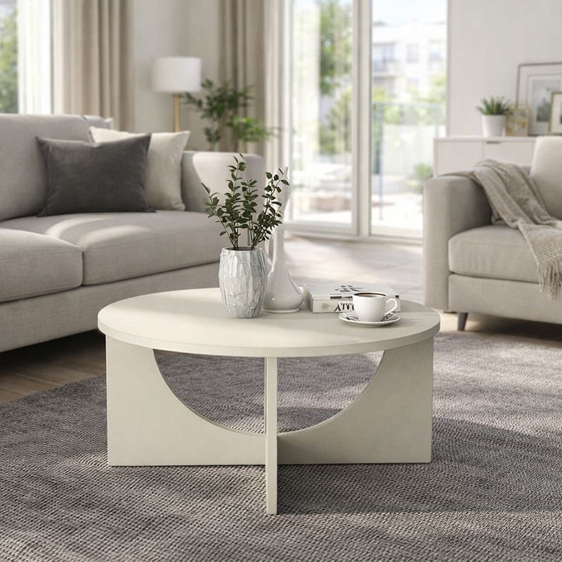 Τραπεζάκι σαλονιού Lemmar Megapap χρώμα sandstone Ø75x36,8εκ. Τραπεζάκι σαλονιού Lemmar Megapap χρώμα sandstone Ø75x36,8εκ.