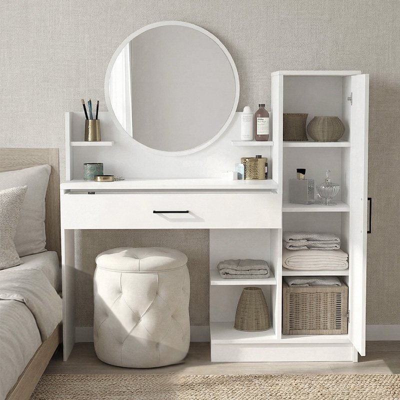 Τουαλέτα με καθρέπτη Andera Megapap χρώμα λευκό 123,9x35x144,4εκ. Τουαλέτα με καθρέπτη Andera Megapap χρώμα λευκό 123,9x35x144,4εκ.