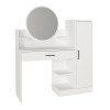 Τουαλέτα με καθρέπτη Andera Megapap χρώμα λευκό 123,9x35x144,4εκ. Τουαλέτα με καθρέπτη Andera Megapap χρώμα λευκό 123,9x35x144,4εκ.