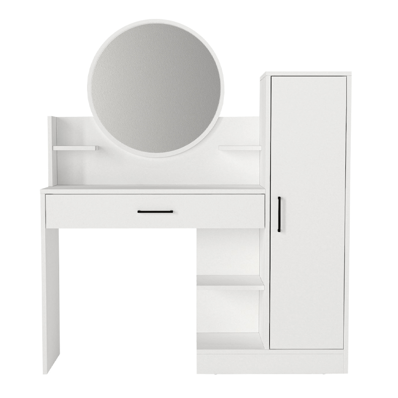 Τουαλέτα με καθρέπτη Andera Megapap χρώμα λευκό 123,9x35x144,4εκ. Τουαλέτα με καθρέπτη Andera Megapap χρώμα λευκό 123,9x35x144,4εκ.