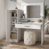 Τουαλέτα με καθρέπτη Kaunos Megapap χρώμα λευκό 123,8x40x148,2εκ.