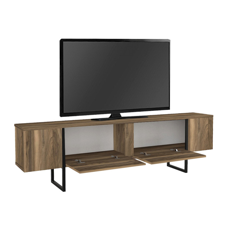 Έπιπλο τηλεόρασης Orontes Megapap χρώμα καρυδί 180x29,6x50εκ. Έπιπλο τηλεόρασης Orontes Megapap χρώμα καρυδί 180x29,6x50εκ.