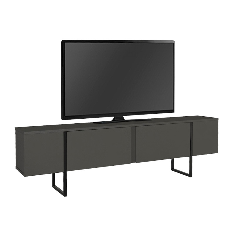Έπιπλο τηλεόρασης Orontes Megapap χρώμα ανθρακί 180x29,6x50εκ. Έπιπλο τηλεόρασης Orontes Megapap χρώμα ανθρακί 180x29,6x50εκ.
