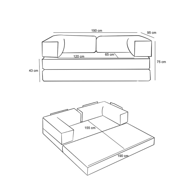 Καναπές - κρεβάτι Comfort Megapap τριθέσιος υφασμάτινος χρώμα μέντα 190x95x75εκ. Καναπές - κρεβάτι Comfort Megapap τριθέσιος υφασμάτινος χρώμα μέντα 190x95x75εκ.