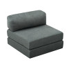 Πολυθρόνα - κρεβάτι Comfort Megapap υφασμάτινη χρώμα μέντα 95x95x75εκ.