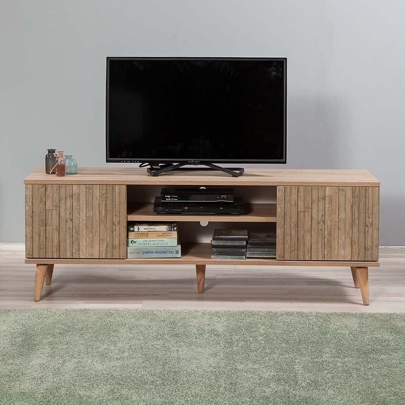 Έπιπλο τηλεόρασης Soho Megapap χρώμα sonoma 140x40x50 εκ. Έπιπλο τηλεόρασης Soho Megapap χρώμα sonoma 140x40x50 εκ.