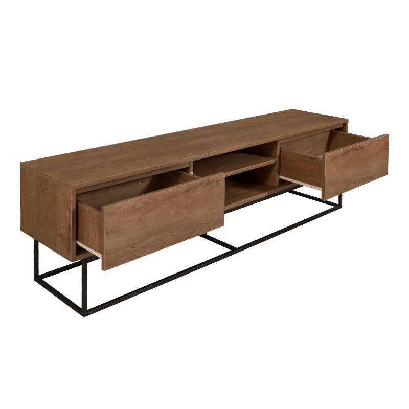 Έπιπλο τηλεόρασης Amedeo Megapap χρώμα καρυδί 180x40x50εκ. Έπιπλο τηλεόρασης Amedeo Megapap χρώμα καρυδί 180x40x50εκ.