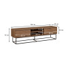 Έπιπλο τηλεόρασης Amedeo Megapap χρώμα καρυδί 180x40x50εκ. Έπιπλο τηλεόρασης Amedeo Megapap χρώμα καρυδί 180x40x50εκ.