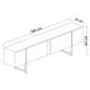 Έπιπλο τηλεόρασης Luxe Megapap χρώμα travertine - χρυσό 180x30x50εκ. Έπιπλο τηλεόρασης Luxe Megapap χρώμα travertine - χρυσό 180x30x50εκ.