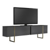 Έπιπλο τηλεόρασης Luxe Megapap χρώμα ανθρακί - χρυσό 180x30x50εκ. Έπιπλο τηλεόρασης Luxe Megapap χρώμα ανθρακί - χρυσό 180x30x50εκ.