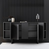 Μπουφές Luxe Megapap χρώμα ανθρακί 160x35x80εκ. Μπουφές Luxe Megapap χρώμα ανθρακί 160x35x80εκ.