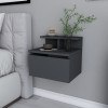 Κομοδίνο επιτοίχιο Arsen Megapap χρώμα ανθρακί 39,8x31,9x35εκ. Κομοδίνο επιτοίχιο Arsen Megapap χρώμα ανθρακί 39,8x31,9x35εκ.