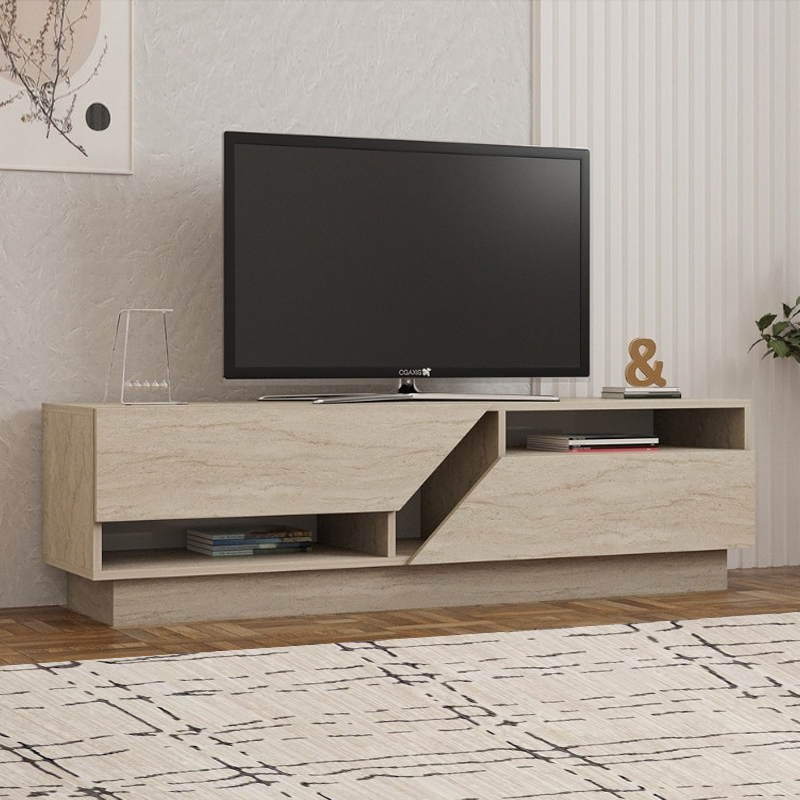 Έπιπλο τηλεόρασης Koza Megapap χρώμα travertine 160x40x45εκ. Έπιπλο τηλεόρασης Koza Megapap χρώμα travertine 160x40x45εκ.