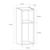 Κομοδίνο επιτοίχιο Sault Megapap χρώμα λευκό 23,2x22x59,6εκ.