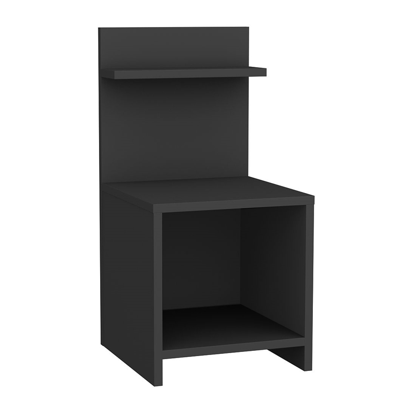 Κομοδίνο Ulman Megapap χρώμα ανθρακί 35x37x72εκ.