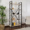 Βιβλιοθήκη Elysian Megapap χρώμα travertine - μαύρο 90x33,5x180εκ.